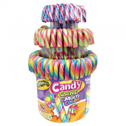 Candy canes multicolores 12g - tubo de 100