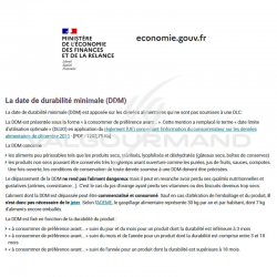Info sur la DDM (date de durabilite minimale)