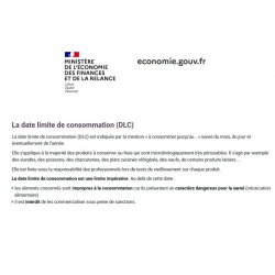 Info sur la DLC (date limite de consommation)