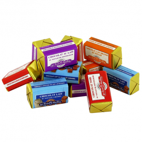 Nougats de Montélimar assortis au chocolat - sachet de 150g