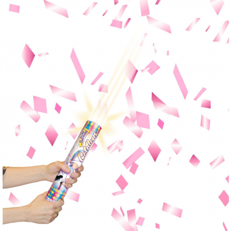 Canons lance cotillons 30 cm ROSE GOLD - le lot de 2