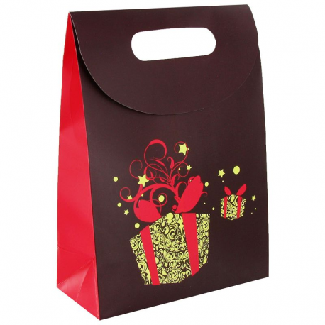 Pochette cadeau décorée avec fenêtre transparente - pièce