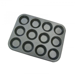 Plaque de 12 moules individuelles à tartelette De Buyer ACIER