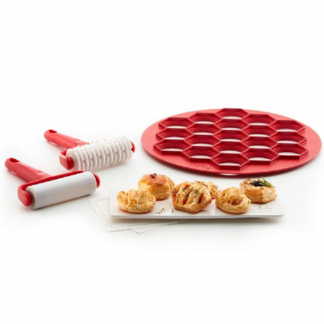 kit pour 19 petits fours Lékué ROUGE