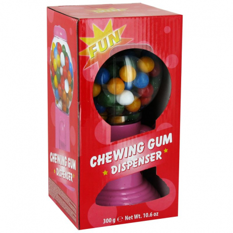 Distributeur garni de billes chewing-gum - 300g
