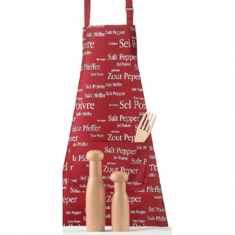 Tablier sel & poivre Winkler ROUGE