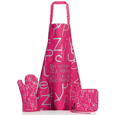 Tablier sel & poivre Winkler FUCHSIA