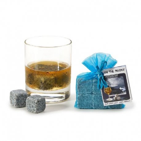 Lot de 6 glaçons - On the rocks GRANIT BLEU de Bretagne