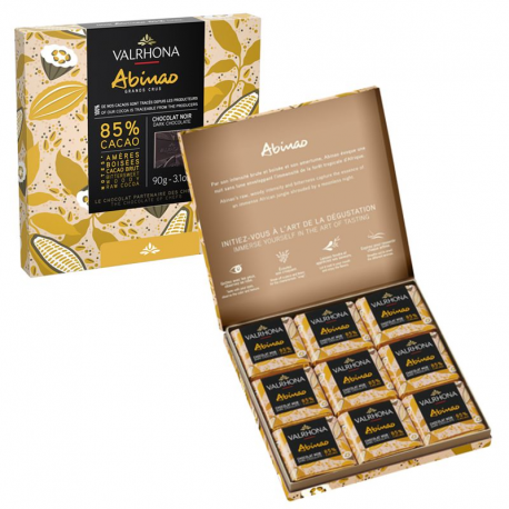 Grands crus 18 carrés Abinao 85% VALRHONA - coffret de 90g