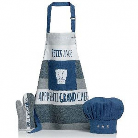 Tablier, toque et gant Enfant Petit Ange Winkler - 3 pièces assorties