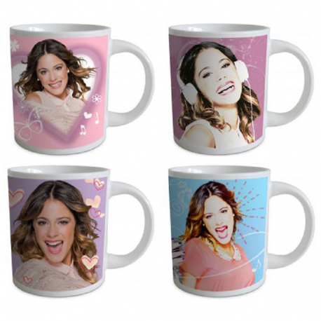 Mugs Violetta - Lot de 4 modèles assortis