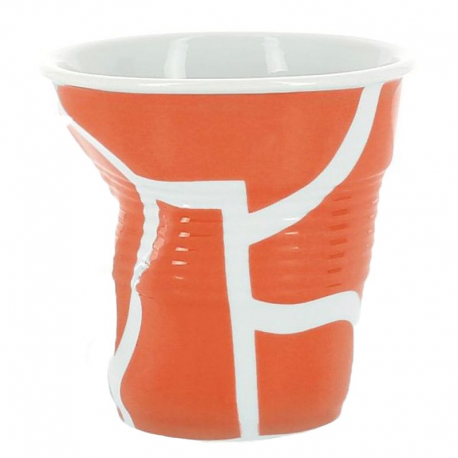Gobelet froissé 8cl Revol All Over fond ORANGE
