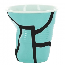 Gobelet froissé 8cl Revol All Over fond TURQUOISE
