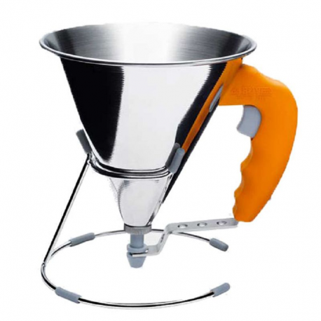 Entonnoir à piston automatique 0,8L De Buyer ORANGE et INOX