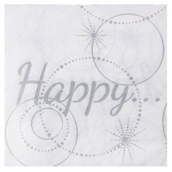Serviettes de table Happy - 20 pièces