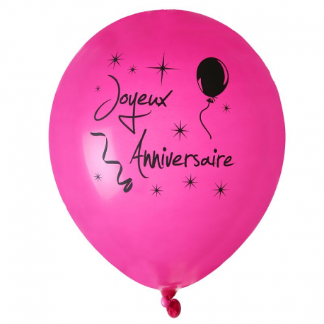 Ballons Chic Joyeux Anniversaire - 8 pièces