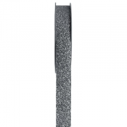 Ruban velours pailleté Autocollant 15MM ARGENT - pièce