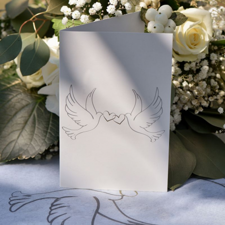 Cartes colombes BLANC - 10 pièces