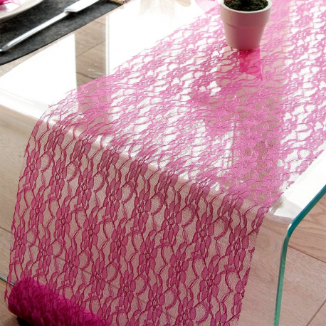 Chemin de table Dentelle FUCHSIA - pièce