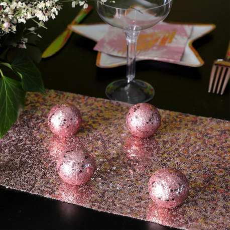 Chemin de table Sequins ROSE GOLD - pièce