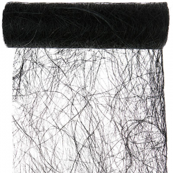 Chemin de table Abaca uni NOIR - pièce