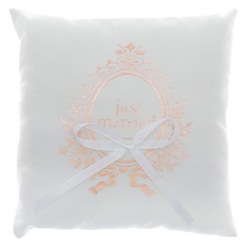 Coussin porte-alliances Just Married ROSE GOLD - pièce