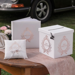 Coussin porte-alliances Just Married ROSE GOLD - pièce
