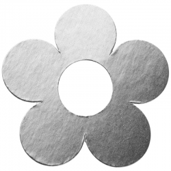 Fleurs déco ARGENT métallisé - 10 pièces