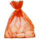 Grands sachets en organdi ORANGE - 6 pièces