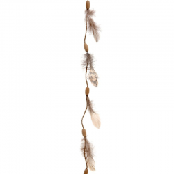 Guirlande plume et bois - pièce