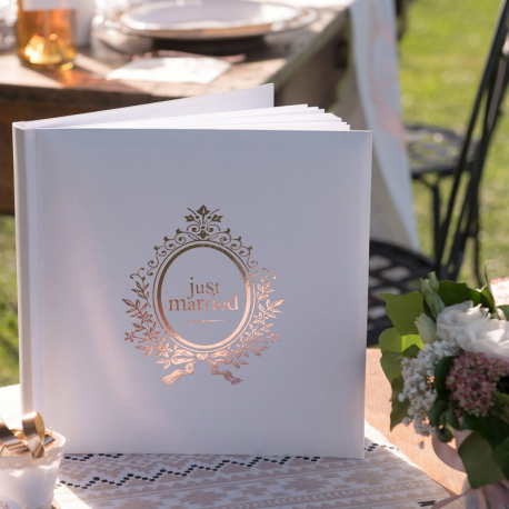 Livre d'or Just Married ROSE GOLD - pièce