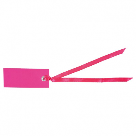 Marque-places rectangle et ruban FUCHSIA - 12 pièces