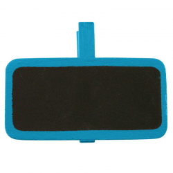 Mini ardoises Rectangulaire sur pince TURQUOISE - 12 pièces