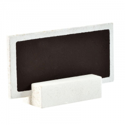 Mini ardoises en bois blanchi à poser - 6 pièces