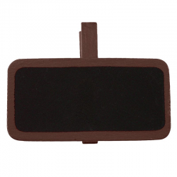 Mini ardoises Rectangulaire sur pince CHOCOLAT - 12 pièces