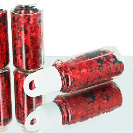 Paillettes en tube ROUGE - pièce