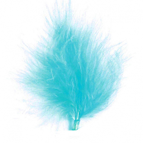 Plumes Duvet 7cm TURQUOISE - 20 pièces