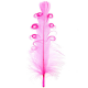 Plumes tortillons ROSE - 6 pièces