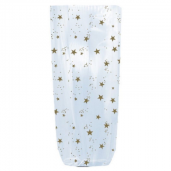 Sachets fond carton décor stars 120x260mm - 100 pièces