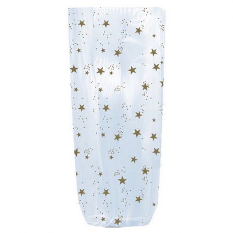 Sachets fond carton décor stars 120x260mm - 100 pièces