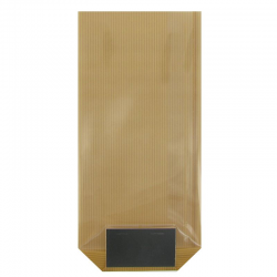 Sachets avec fond carton Kraft 120x260mm - 100 pièces