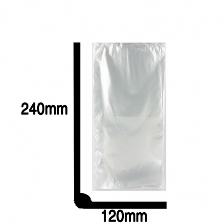 Sachets fond plat neutre 120x240mm - 100 pièces