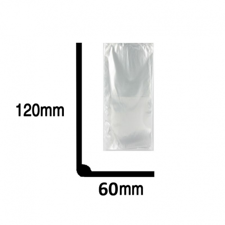 Sachets fond plat neutre 60x120mm - 100 pièces
