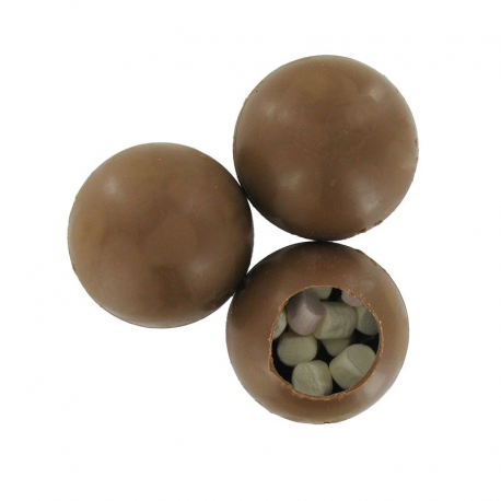 PRECOMMANDE Bombes chocolat lait garnies de guimauves 150g - Etui de 3