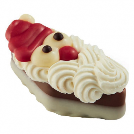 Chocolats Pères Noël décorés (crème au chocolat) - boîte 1.5kg