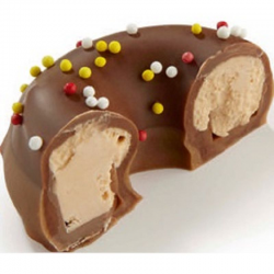 PRECOMMANDE Chocolats Donuts au lait fourrés crème caramel et billes chocolat - boîte de 1,54kg