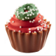 Chocolats Cupcakes Noël rouge - boîte de 1,82kg