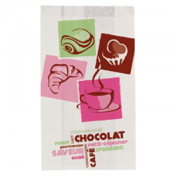 Sacs à croissant 170/70x350mm blanc - 1000 pièces