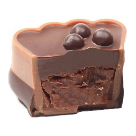 Chocolats forme Gâteau ganache fondante perles crisp - boîte de 1,58kg
