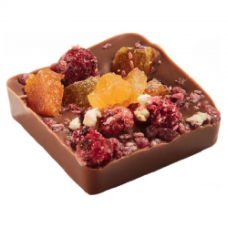 PRECOMMANDE Carré chocolat lait fruits secs assortis vrac - boîte 1,53kg